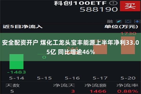 安全配资开户 煤化工龙头宝丰能源上半年净利33.05亿 同比增逾46%