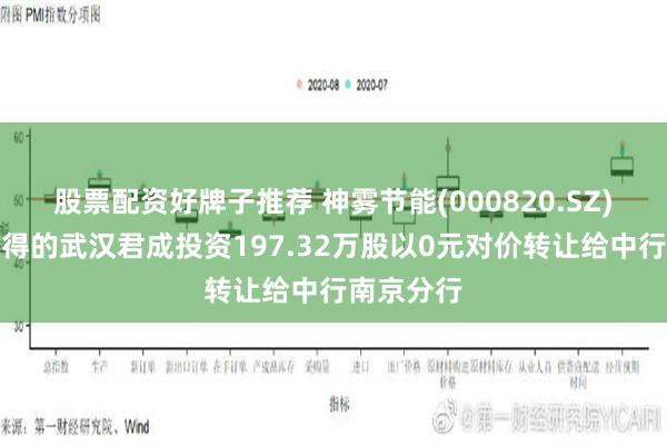 股票配资好牌子推荐 神雾节能(000820.SZ)：拟将取得的武汉君成投资197.32万股以0元对价转让给中行南京分行