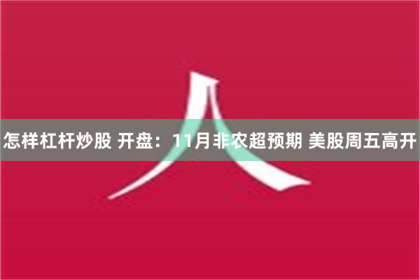 怎样杠杆炒股 开盘：11月非农超预期 美股周五高开