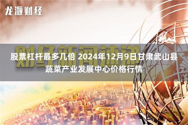 股票杠杆最多几倍 2024年12月9日甘肃武山县蔬菜产业发展中心价格行情