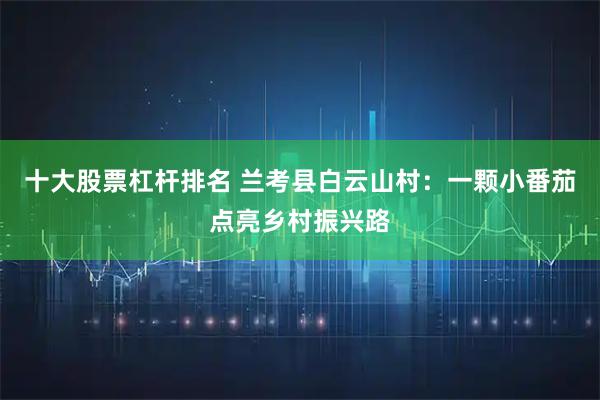 十大股票杠杆排名 兰考县白云山村：一颗小番茄点亮乡村振兴路